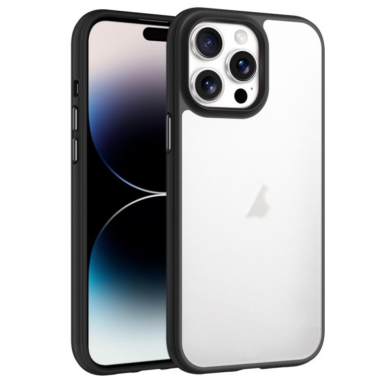 

For iPhone 14 Pro Phantom Frosted Airbag Shockproof Transparent Phone Case(Black)