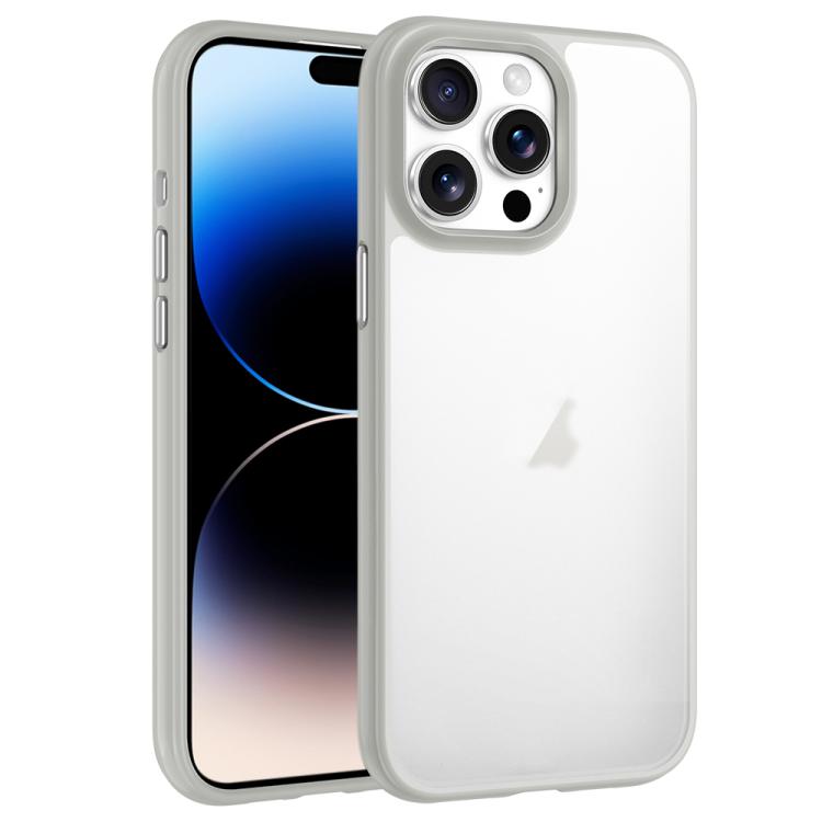 

For iPhone 14 Pro Max Phantom Frosted Airbag Shockproof Transparent Phone Case(Grey)