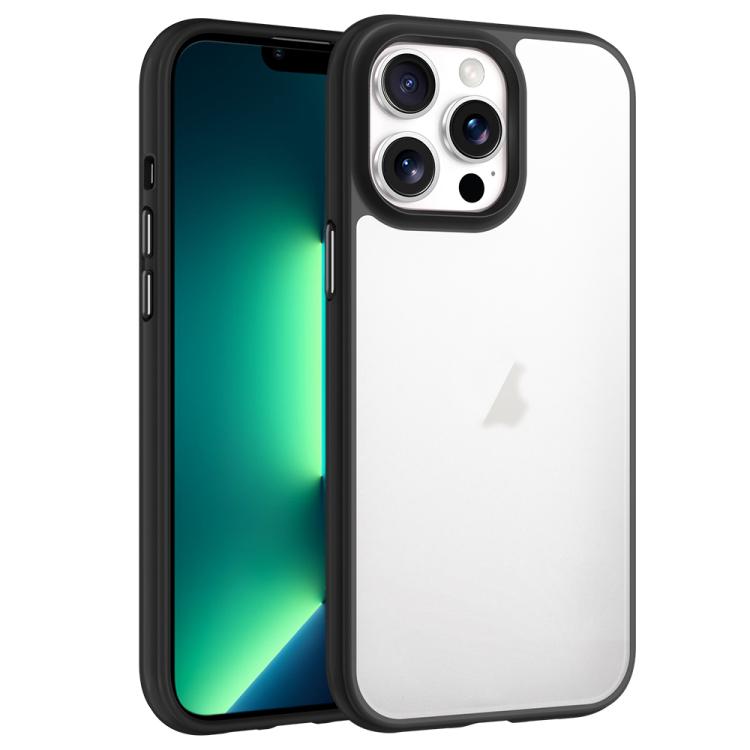 

For iPhone 13 Pro Max Phantom Frosted Airbag Shockproof Transparent Phone Case(Black)