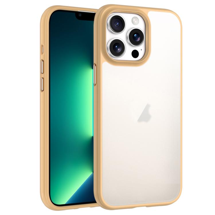

For iPhone 13 Pro Max Phantom Frosted Airbag Shockproof Transparent Phone Case(Yellow)
