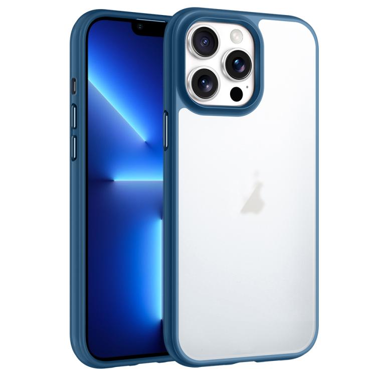 

For iPhone 13 Pro Phantom Frosted Airbag Shockproof Transparent Phone Case(Blue)