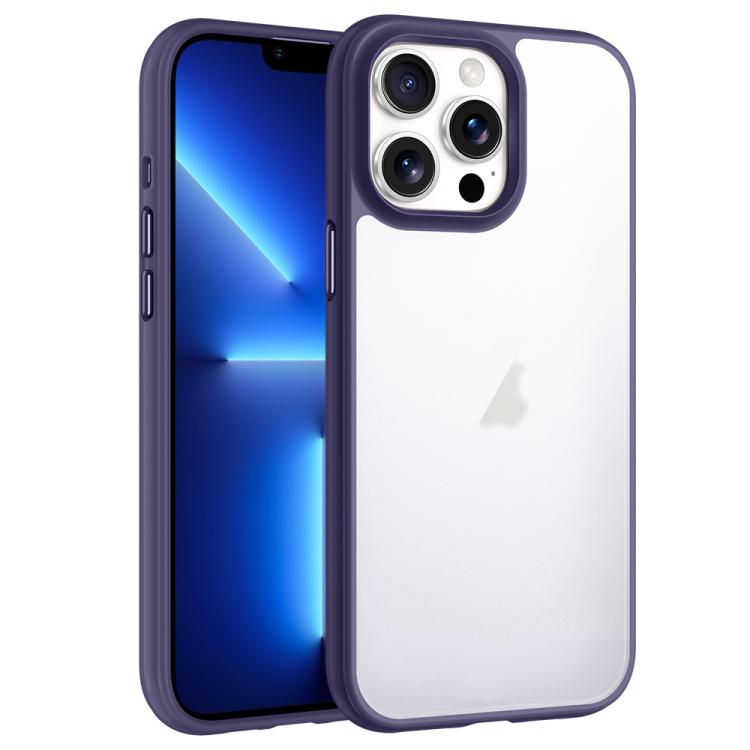 

For iPhone 13 Pro Phantom Frosted Airbag Shockproof Transparent Phone Case(Purple)