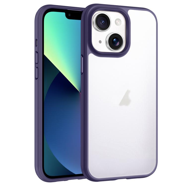 

For iPhone 13 Phantom Frosted Airbag Shockproof Transparent Phone Case(Purple)