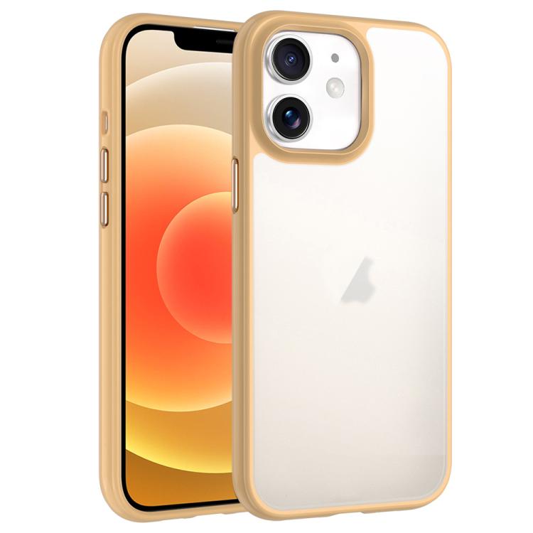 

For iPhone 12 Phantom Frosted Airbag Shockproof Transparent Phone Case(Yellow)