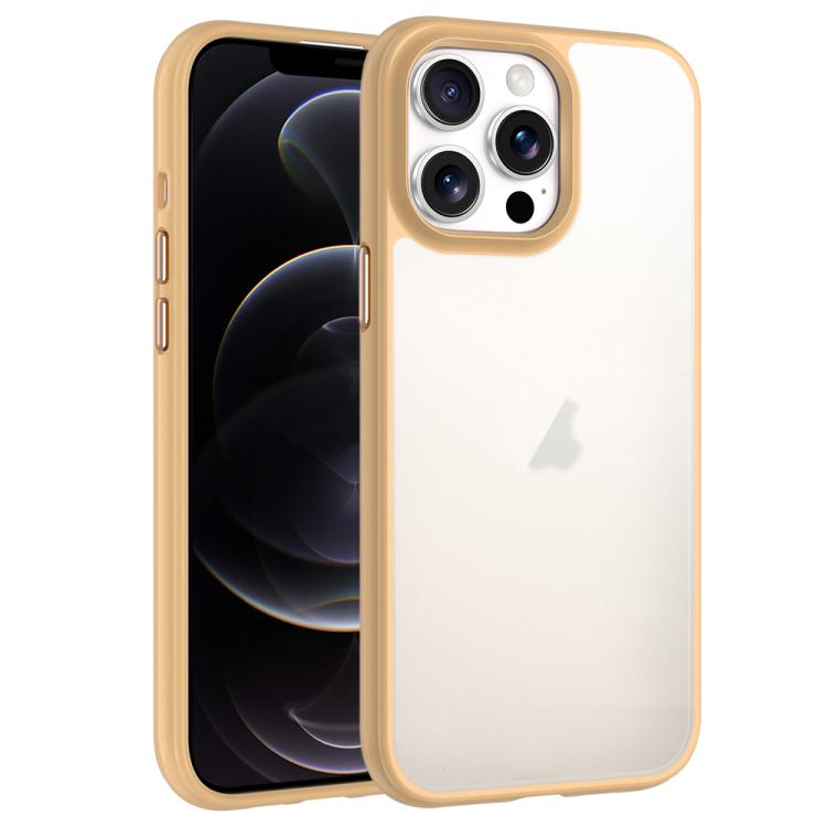 

For iPhone 12 Pro Phantom Frosted Airbag Shockproof Transparent Phone Case(Yellow)