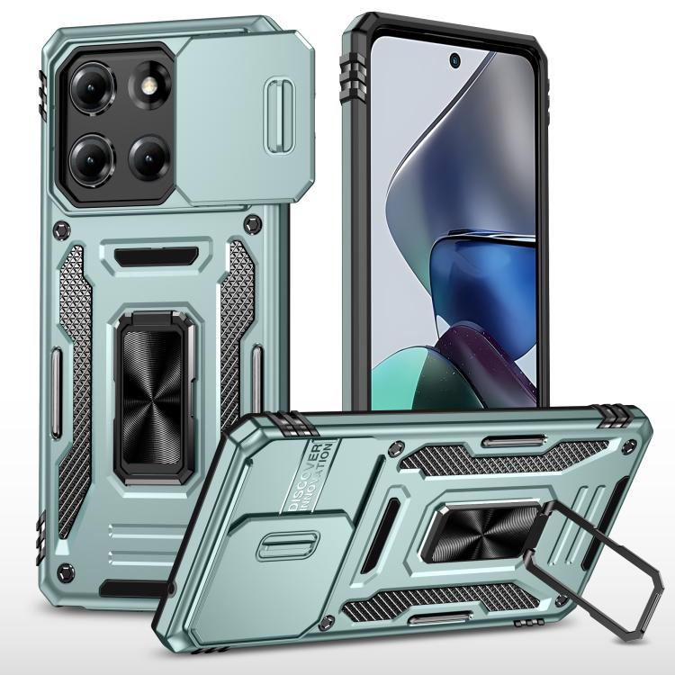 

For Motorola Moto G Stylus 5G 2025 Armor PC + TPU Camera Shield Phone Case(Alpine Green)