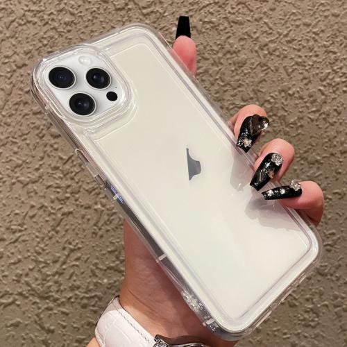 

For iPhone 15 Pro Photo Frame Airbag Shockproof TPU Phone Case(Transparent)