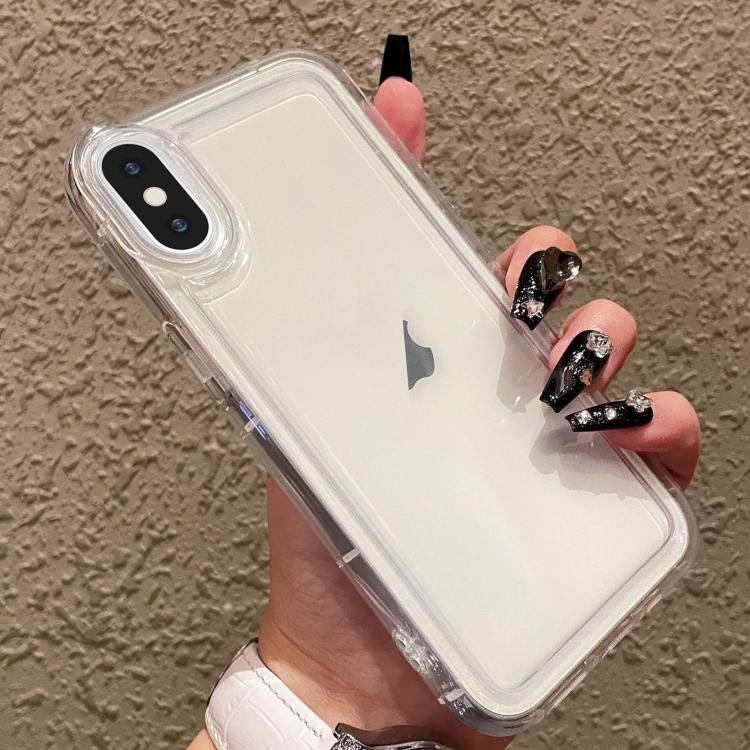 

For iPhone XS Max Photo Frame Airbag Shockproof TPU Phone Case(Transparent)
