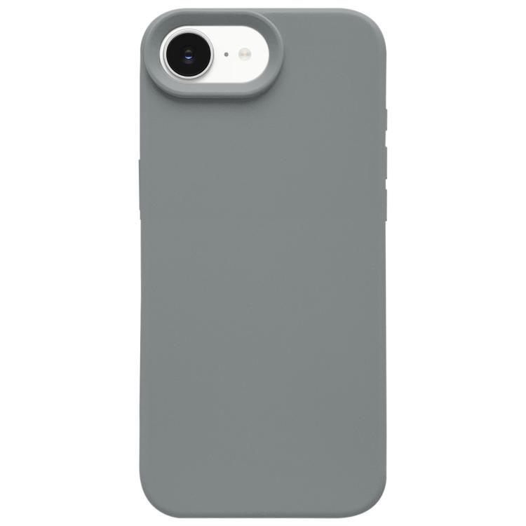 

For iPhone 16e Dopamine Simple Imitation Liquid Silicone Phone Case(Starry Grey)