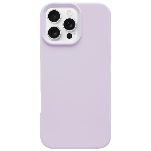

For iPhone 16 Pro Max Dopamine Simple Imitation Liquid Silicone Phone Case(Bean Purple)