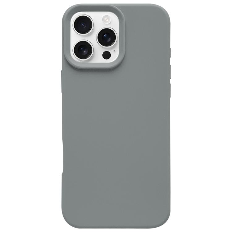 

For iPhone 16 Pro Dopamine Simple Imitation Liquid Silicone Phone Case(Starry Grey)