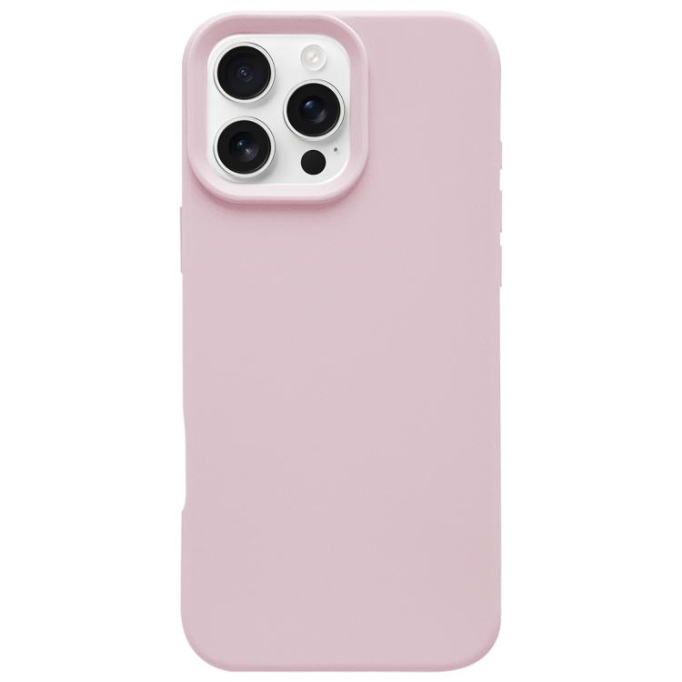 

For iPhone 16 Pro Dopamine Simple Imitation Liquid Silicone Phone Case(Sakura Powder)