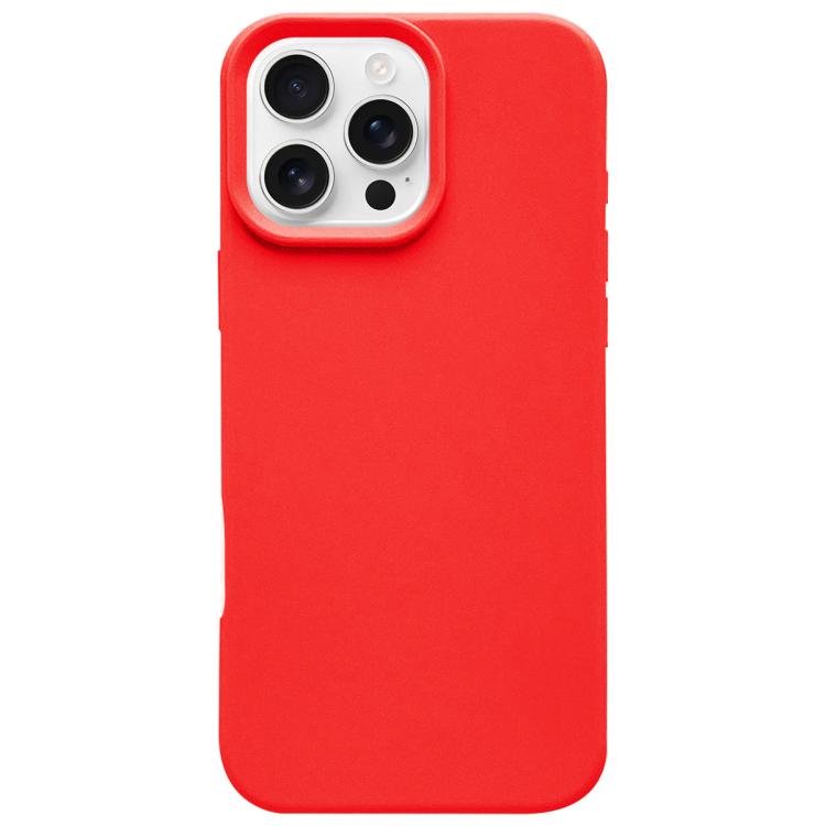 For iPhone 16 Pro Dopamine Simple Imitation Liquid Silicone Phone Case(Red)