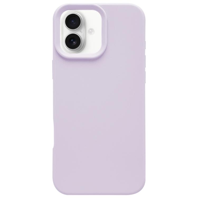 

For iPhone 16 Dopamine Simple Imitation Liquid Silicone Phone Case(Bean Purple)