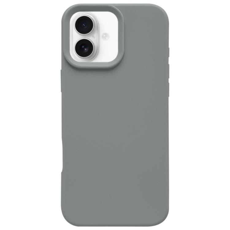 

For iPhone 16 Dopamine Simple Imitation Liquid Silicone Phone Case(Starry Grey)
