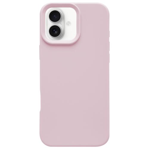 

For iPhone 16 Dopamine Simple Imitation Liquid Silicone Phone Case(Sakura Powder)