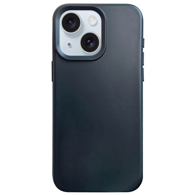 

For iPhone 15 Plus Dopamine Simple Imitation Liquid Silicone Phone Case(Black)