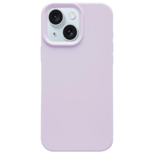 

For iPhone 15 Dopamine Simple Imitation Liquid Silicone Phone Case(Bean Purple)