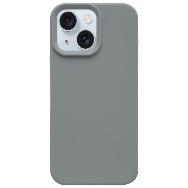 

For iPhone 15 Dopamine Simple Imitation Liquid Silicone Phone Case(Starry Grey)