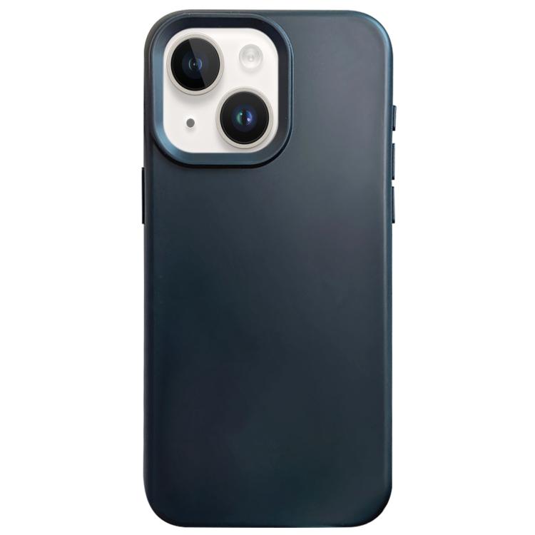 

For iPhone 14 Plus Dopamine Simple Imitation Liquid Silicone Phone Case(Black)