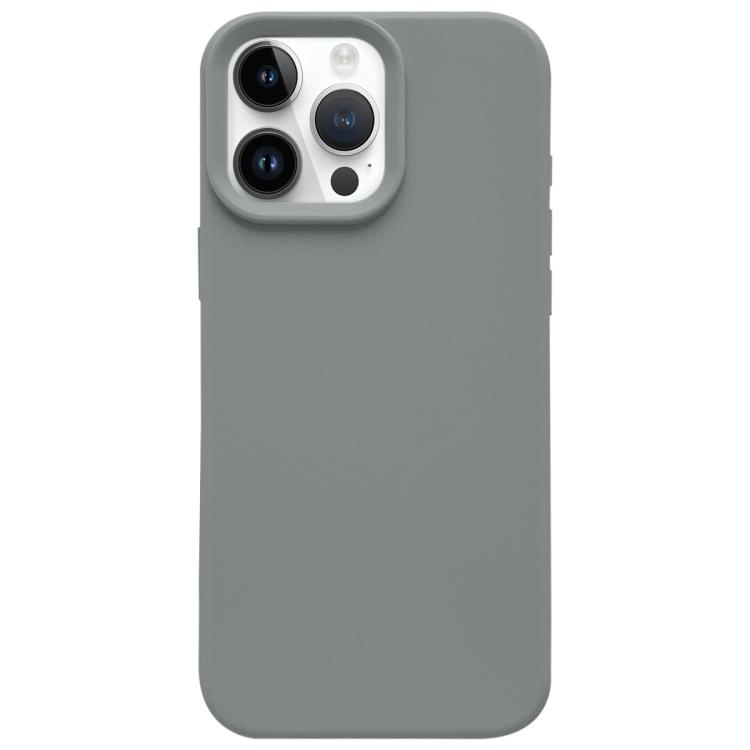 For iPhone 14 Pro Max Dopamine Simple Imitation Liquid Silicone Phone Case(Starry Grey)