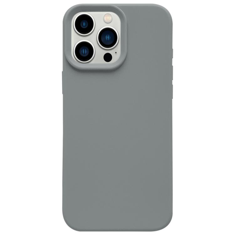 

For iPhone 13 Pro Max Dopamine Simple Imitation Liquid Silicone Phone Case(Starry Grey)