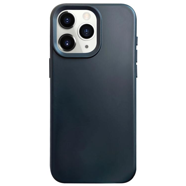 

For iPhone 11 Pro Max Dopamine Simple Imitation Liquid Silicone Phone Case(Black)