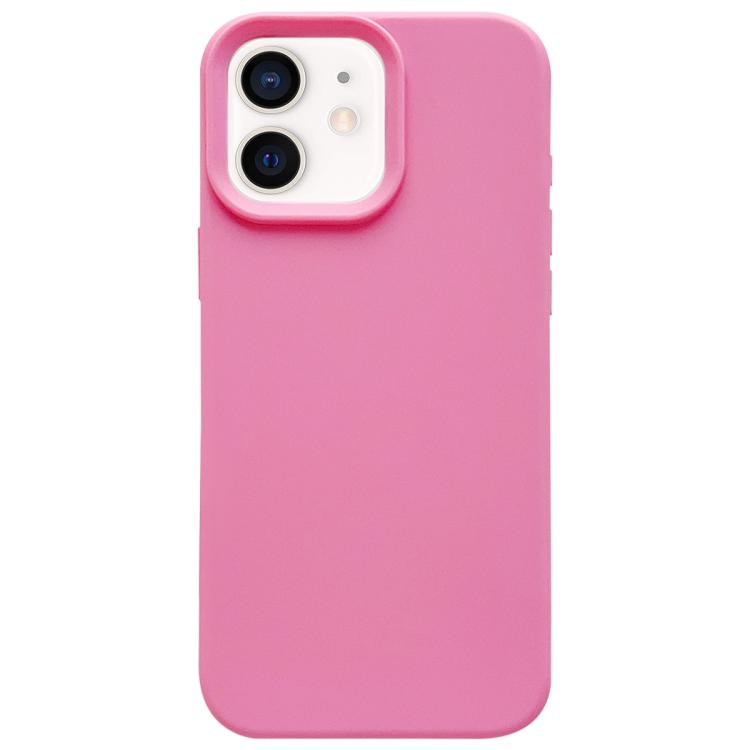 

For iPhone 11 Dopamine Simple Imitation Liquid Silicone Phone Case(Rose Pink)