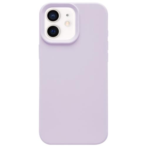 

For iPhone 11 Dopamine Simple Imitation Liquid Silicone Phone Case(Bean Purple)
