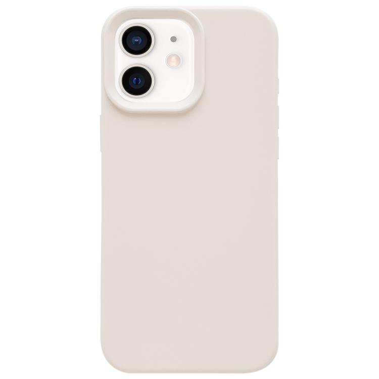 

For iPhone 11 Dopamine Simple Imitation Liquid Silicone Phone Case(Cheese White)