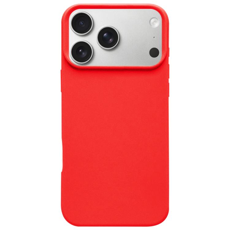 For iPhone 17 Pro Max Dopamine Simple Imitation Liquid Silicone Phone Case(Red)