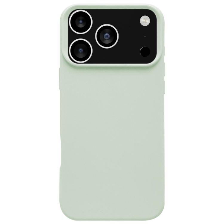 

For iPhone 17 Pro Dopamine Simple Imitation Liquid Silicone Phone Case(Milk Green)