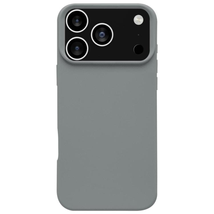 

For iPhone 17 Pro Dopamine Simple Imitation Liquid Silicone Phone Case(Starry Grey)