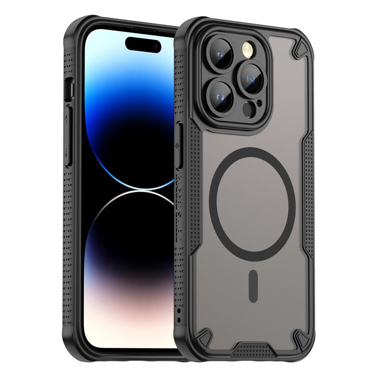 

For iPhone 14 Pro Armor Glaze MagSafe Magnetic Phone Case(Black)