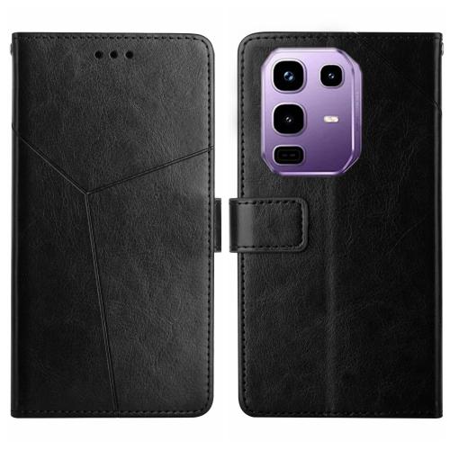 

For itel Power 70 Y-shaped Pattern Flip Leather Phone Case(Black)