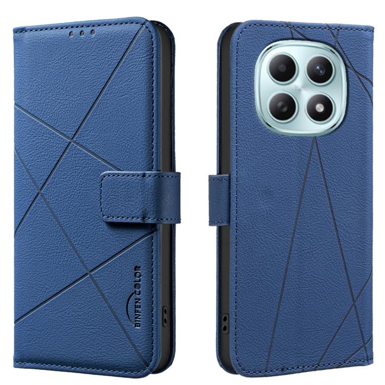 

For Redmi Note 15 5G Global 164mm Geometric Pattern RFID Leather Phone Case(Blue)