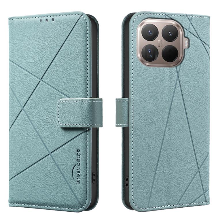 

For Xiaomi 15T Pro 5G Geometric Pattern RFID Leather Phone Case(Green)