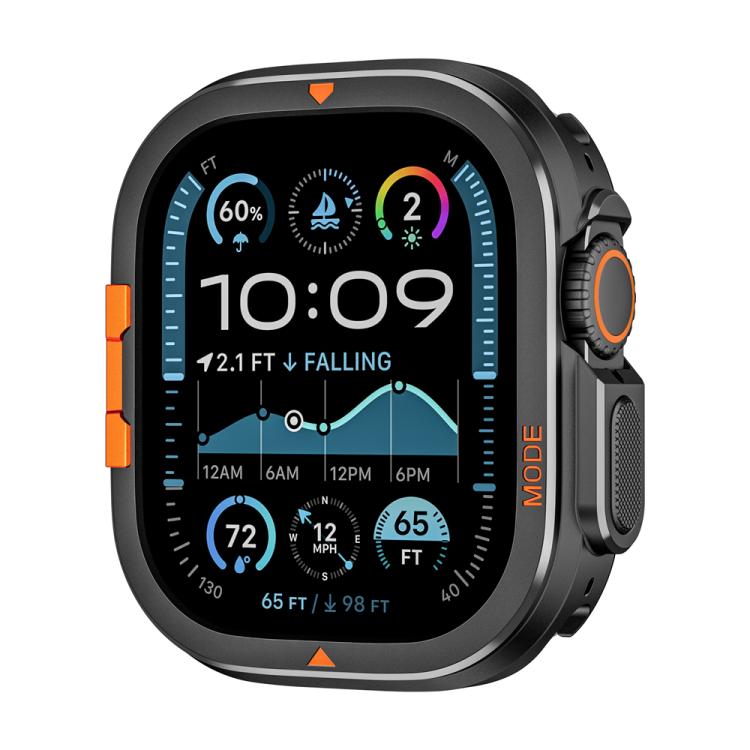 

For Apple Watch Ultra 2 / Ultra 49mm Full Coverage Metal Watch Case(Black)