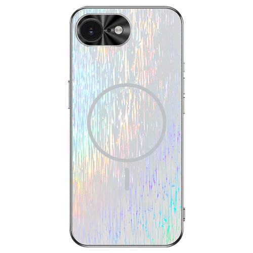 

For iPhone 16e Dazzling Acrylic Shockproof MagSafe Phone Case(White)