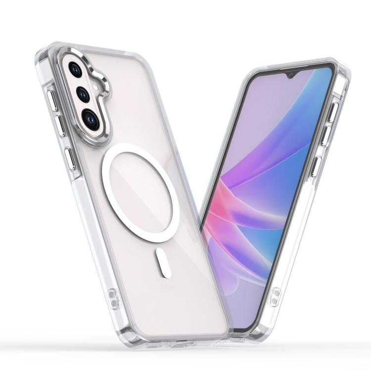 For Galaxy A57 5G MagSafe Magnetic Clear Phone Case(White)