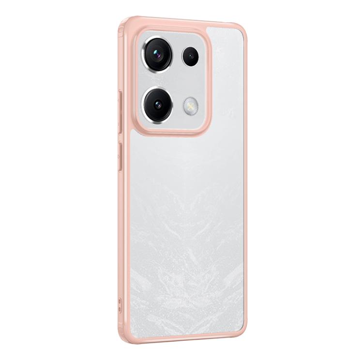 

For Redmi Note 14S 4G Armor Clear TPU Hybrid PC Phone Case(Pink)