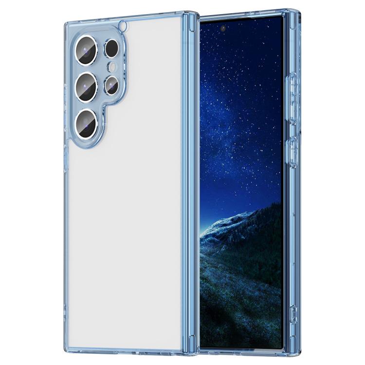 

For Samsung Galaxy S24 Ultra 5G PC Hybrid TPU Airbag Shockproof Phone Case(Transparent Blue)