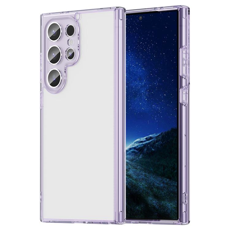 

For Samsung Galaxy S24 Ultra 5G PC Hybrid TPU Airbag Shockproof Phone Case(Transparent Purple)