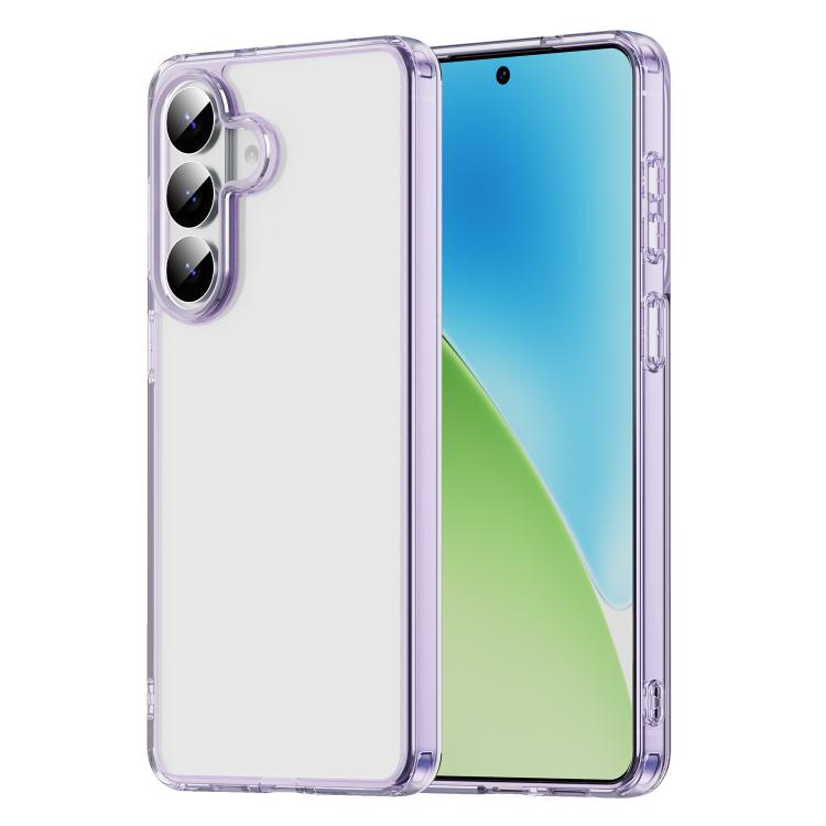 For Samsung Galaxy S26+ 5G PC Hybrid TPU Airbag Shockproof Phone Case(Transparent Purple)