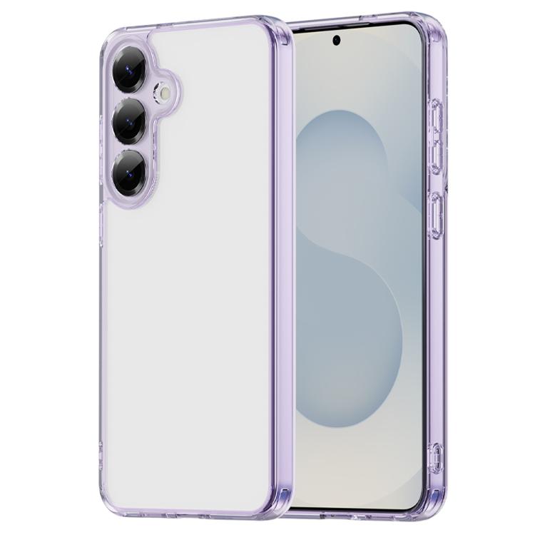 

For Samsung Galaxy S24+ 5G PC Hybrid TPU Airbag Shockproof Phone Case(Transparent Purple)