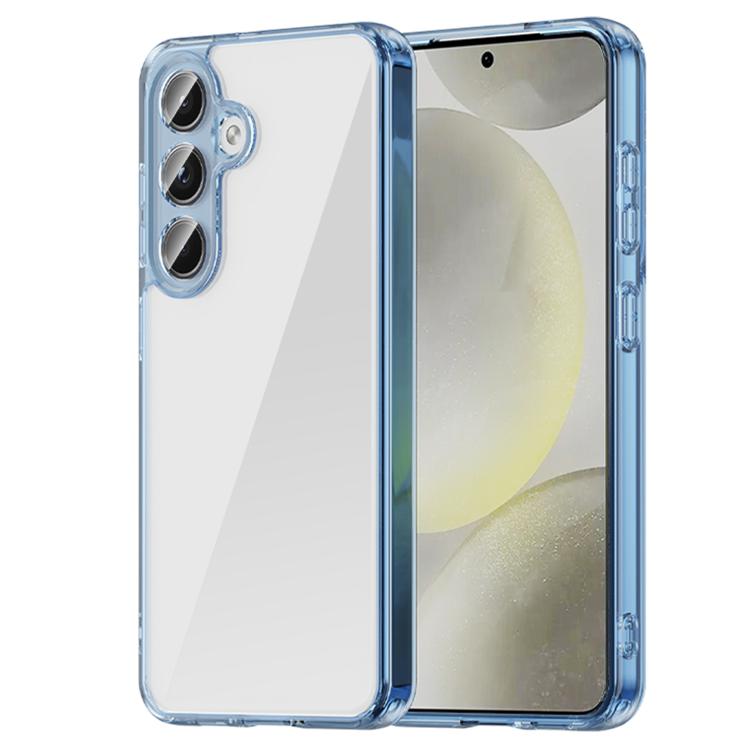 

For Samsung Galaxy S24 5G PC Hybrid TPU Airbag Shockproof Phone Case(Transparent Blue)