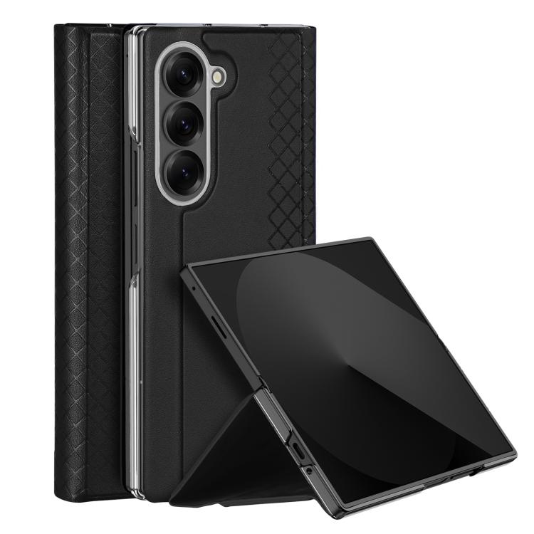 

For Samsung Galaxy Z Fold7 5G DUX DUCIS Bril Series PU + TPU Phone Case(Black)