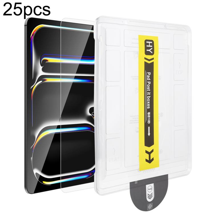 

For iPad Air 13 2024 / iPad Pro 13 2024 25pcs Dust-Free Easy Install HD Tempered Glass Film