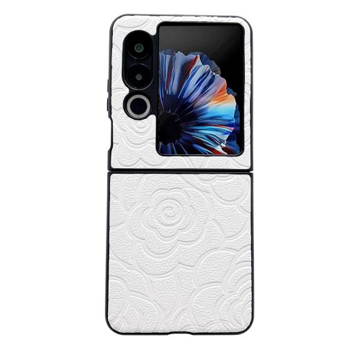 

For ZTE nubia Flip2 Impression Camellia Pattern Protective Phone Case(White)