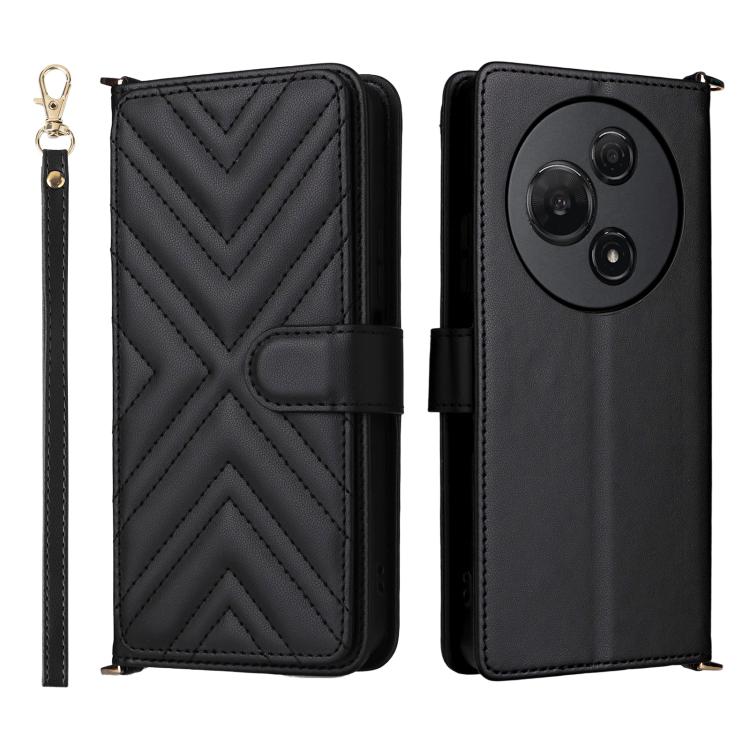 

For TCL 60 NxtPaper Multifunctional 6-Card Slots Leather Phone Case with Wrist Strap(Black)